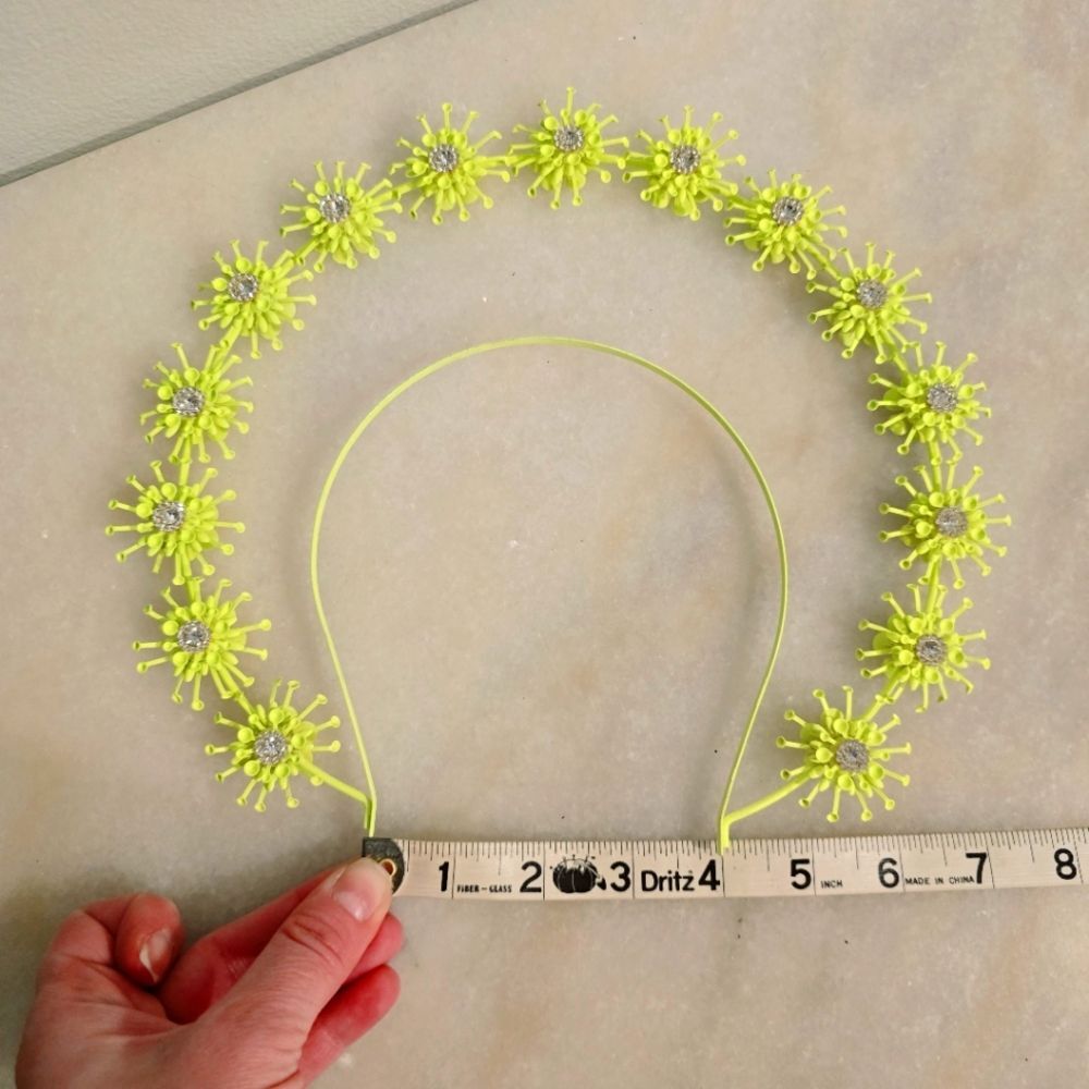 Carbickova Colourful Festival Halo Crown In neon yellow - Picture 9 of 10
